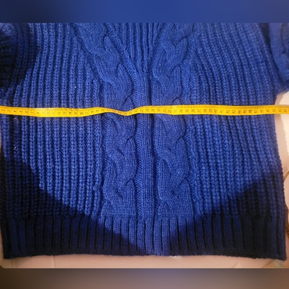 NWT DKNY Oversize Blue Cobalt Soft Stretchy Sweater Size XS - Picture 3 of 9